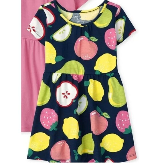 NEW The Children's Place Short Sleeve Slip Casual Apple Picking Fruit Dress NWT - Picture 1 of 1